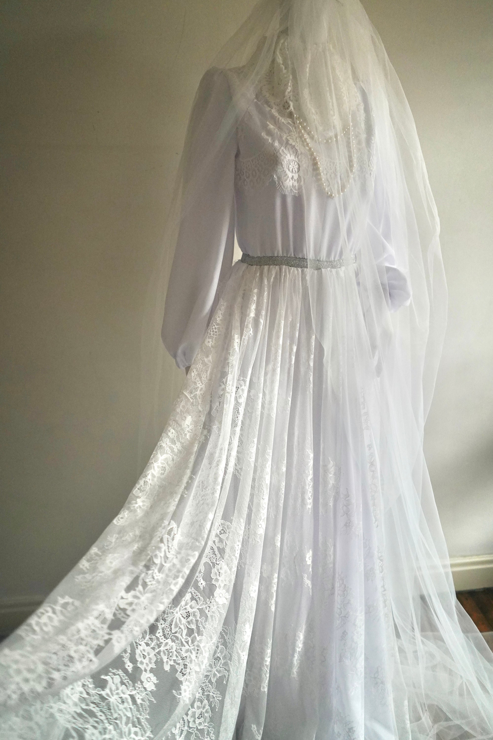 LMSXCT Women's Deluxe Victorian Ghost Bride Costume Halloween Cosplay  Outfits Zombie Bride Vampire Horror Fancy Dress