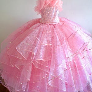 Glinda Wicked Ariana Grande inspired Pink Tulle Asymmetric Costume Made to Measure any size
