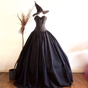 Women's Wizard of Oz Evil Witch inspired Costume, Villain Party Fancy Dress, includes Free Hat Made to order, Various Sizes