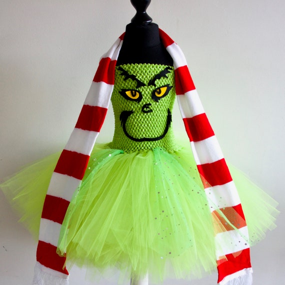 Vestido inspirado en la Navidad Mr Grinch con bufanda GRATIS - Etsy España Vestido inspirado en la Navidad Mr Grinch con bufanda GRATIS - Etsy España