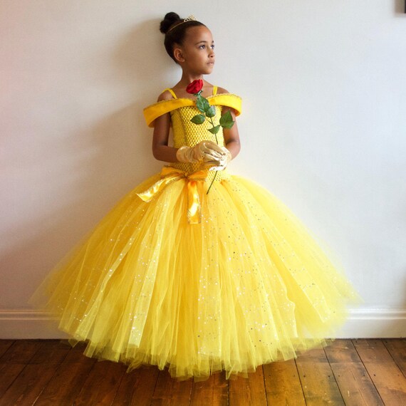 Girl's Princess Belle Inspired Costume/dress Birthday | Etsy