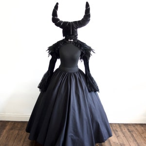 Maleficent Halloween inspired Costume Set, Hand-made to measure, FREE UK Delivery!