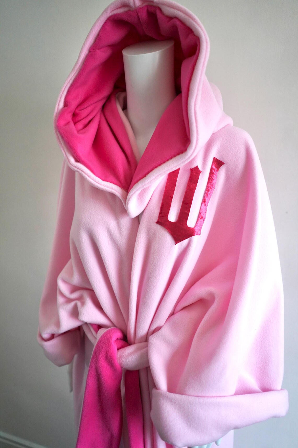 Pink Ruffle Glinda Robe Glinda Wicked Inspired Pink Hooded Dressing Gown/robe Christmas ...