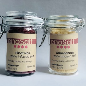 Wine Infused Salt Gift Set: Pinot Noir & Chardonnay