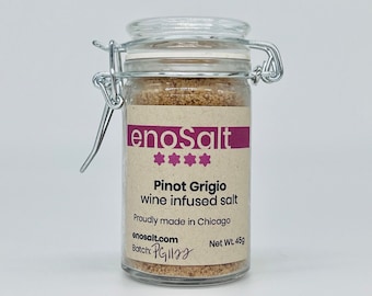 Pinot Grigio - Wine Infused Salt | Salt Cellar Hostess Gifts