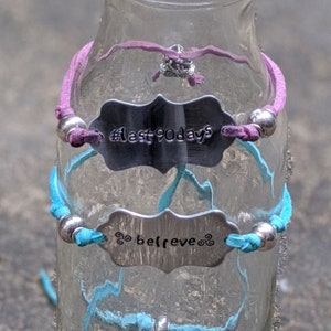 Suede Lacing Intention Bracelet with Beads, Word Bracelet, One-Of-A-Kind Bracelet, Affirmation Bracelet, #last90days Bracelet