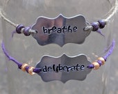 Hemp Cord with Beads Intention Bracelet, Word Bracelet, One of a Kind bracelet, Affirmation Bracelet, Friendship Bracelet