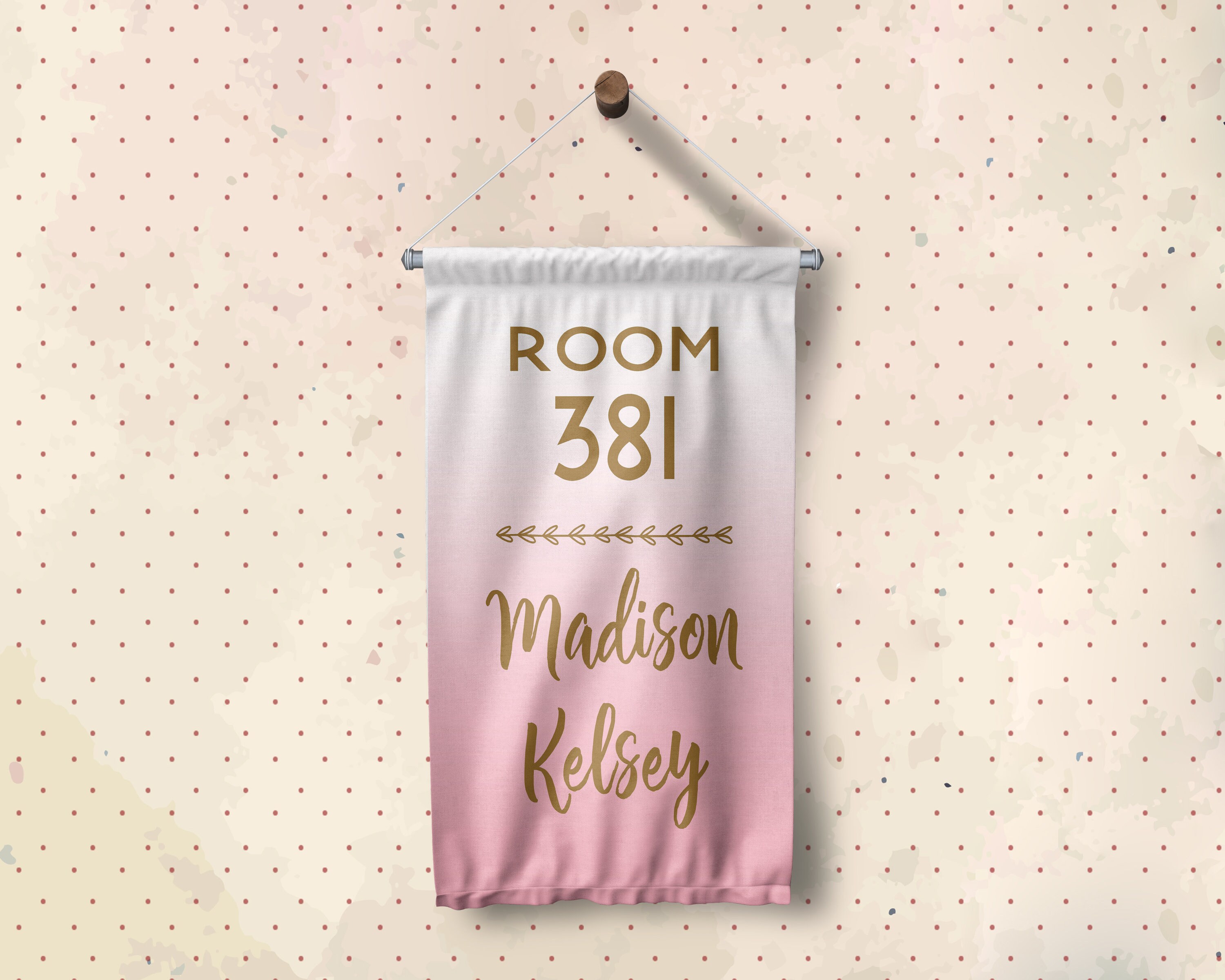 Custom Dorm Room Number Name Banner Sign Dorm Decor Etsy