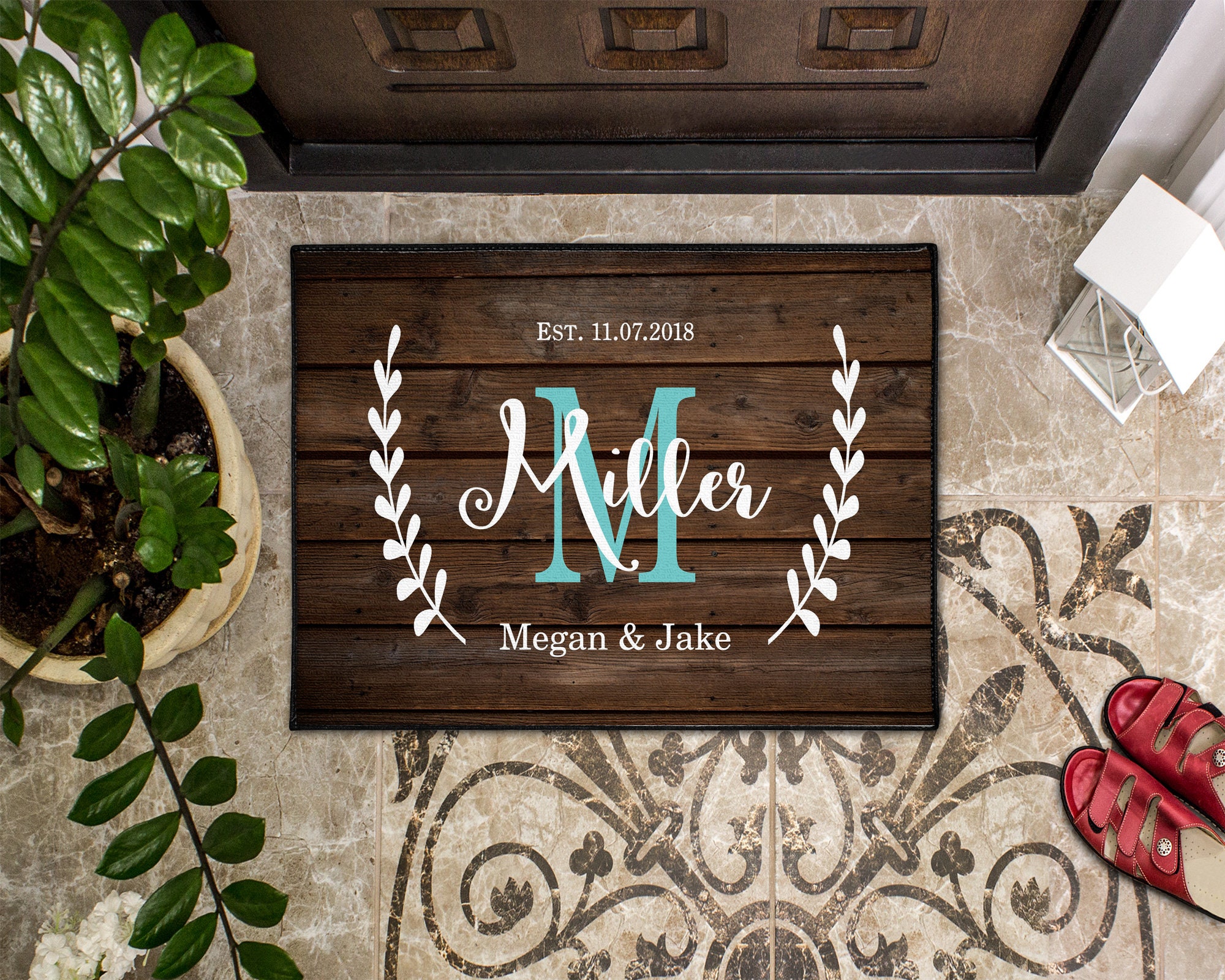 Personalized Custom Name Doormat Last Name Mat Rug Etsy