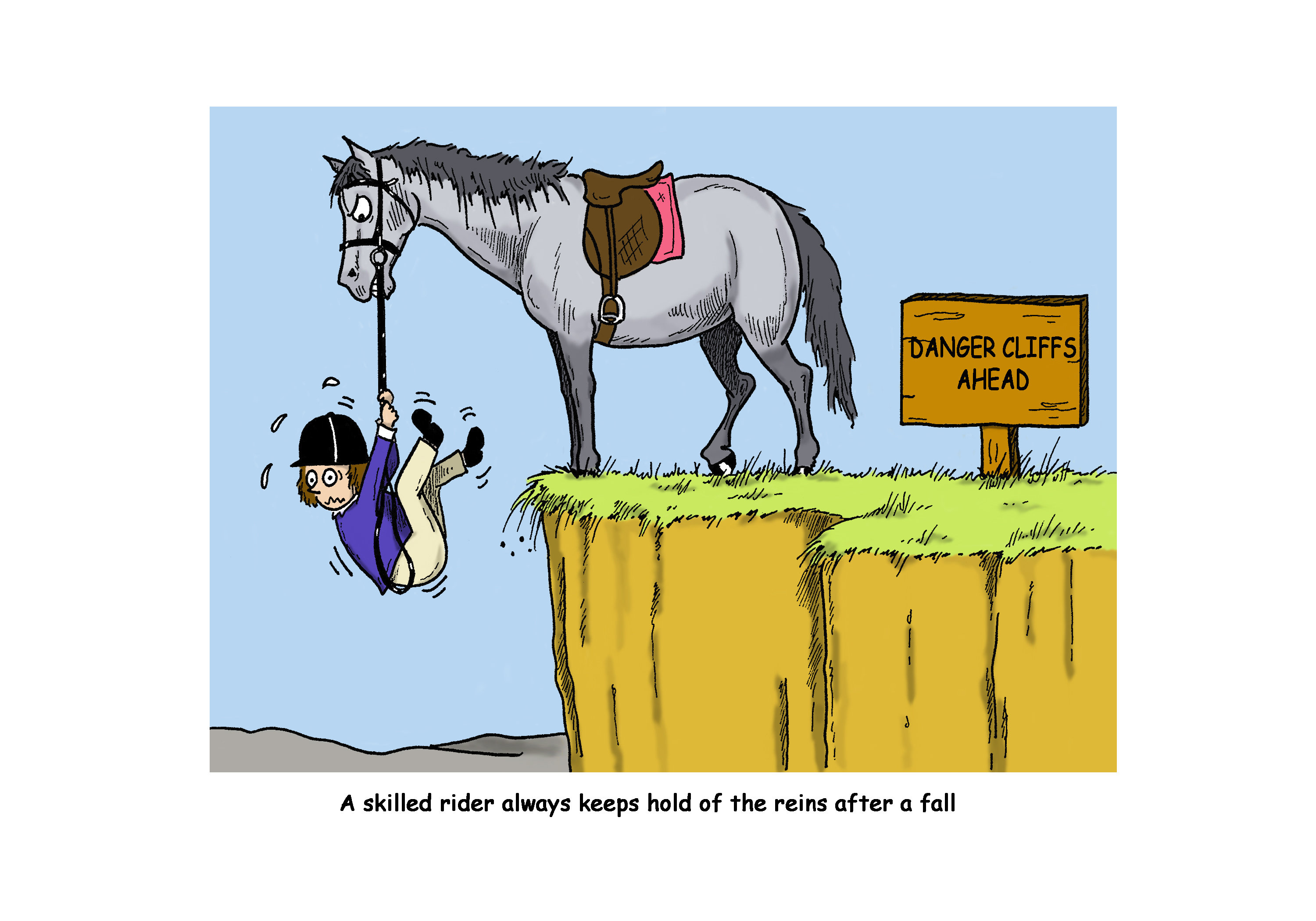 Four Funny Horse Cartoon Greetings Cards - Etsy