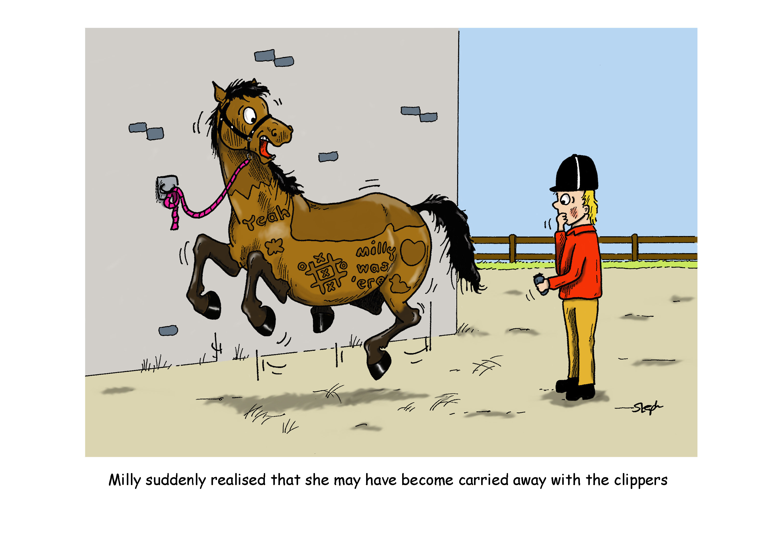 Four Funny Horse Cartoon Greetings Cards - Etsy