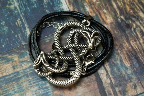 Loki Double Serpent Pendant Necklace