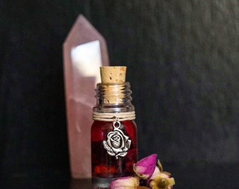 SHIMMERING ROSE™ Ritual Oil for Love, Passion, Goddess Work, Feminine Workings, Faerie Magic.