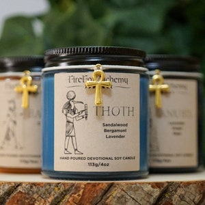 Egyptian Gods Devotional Candles. Choose Your Deity