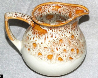 Vintage Fosters Pottery Light Brown Honeycomb Large Jug pitcher Cornish Dripware c.1960s