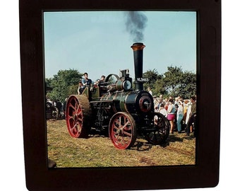 Vintage Photographic Slide of Steam Traction Engine Foster No 14625 Barbara VL3465 7cm c.1960s