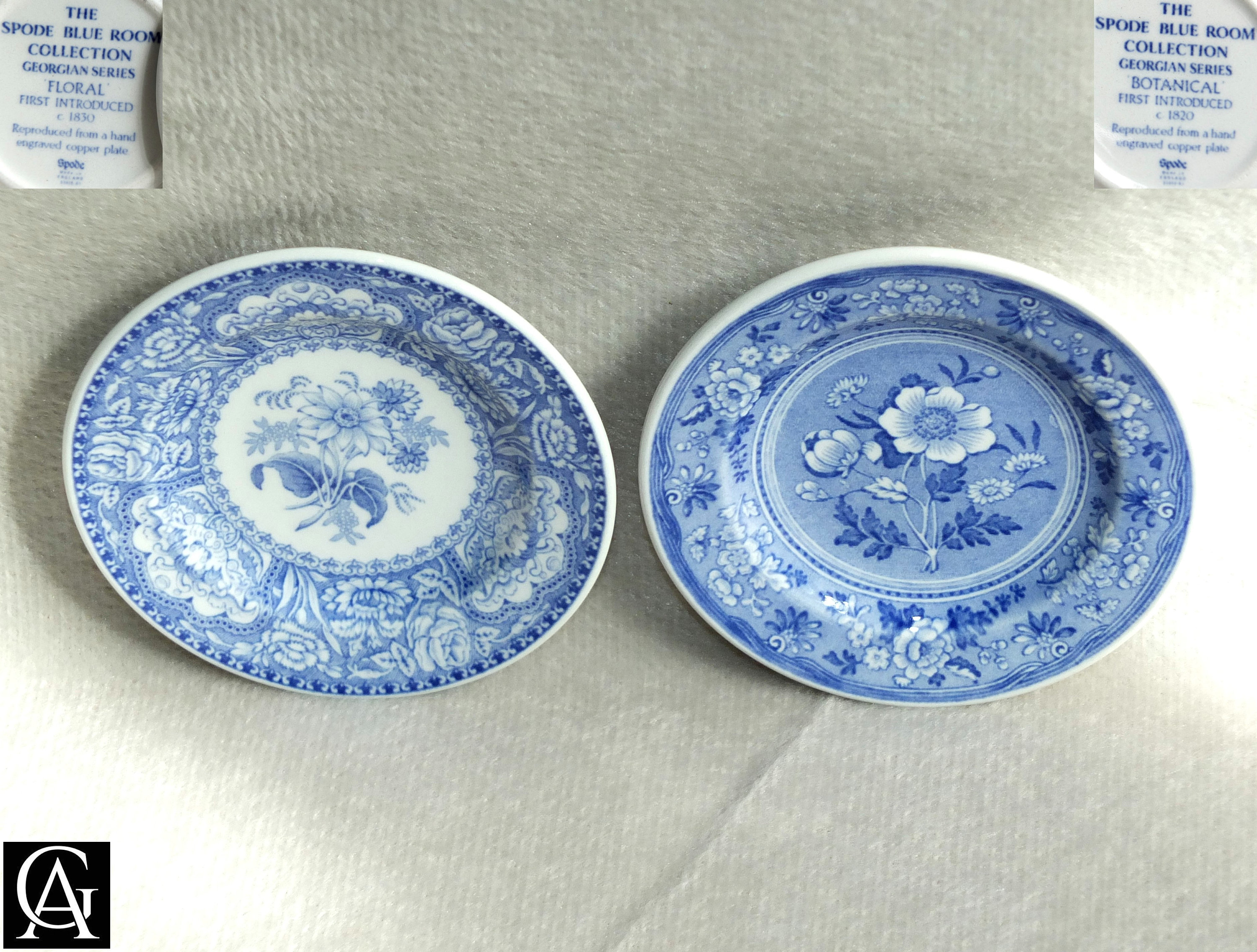 Vintage Spode Blue Room Collection Georgian Series Floral and