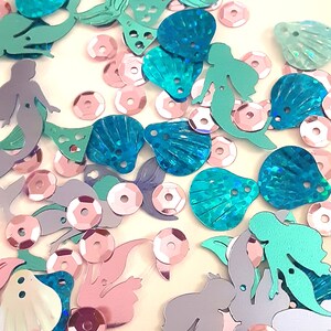 Mermaid Sequin Mix, Seashells, Mermaid Tails, Shaker Card Supplies