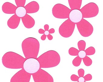 Pink Flower Clipart Set, Scrapbook Embellishments (Digital Download)
