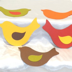 Autumn Bird Die Cuts, Bird Embellishment, Die Cut Embellishment, Bird Die Cuts, Autumn Decor, Holiday Decor