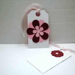 10 Flower Gift Tags Assorted-Flower Gift Tags, Flower Tag, Gift Tag,Weddings, Bridal Shower, Parties, Tags, Gift Tags, Bags tags
