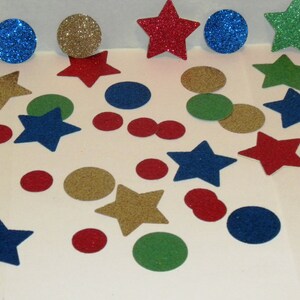 Christmas Star, Christmas Die Cut Stars, Die Cut Dots, Confetti, Holiday Decor, Party Decorations, Holiday Confetti