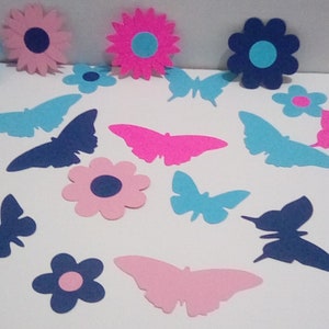 Butterfly Die Cuts,  Flower Die Cuts, Butterflies, Flowers, Scrapbook Die Cuts, Die Cuts, Embellishments, Butterflies, Junk Journal Ephemera