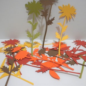 Fall WildFlower Die Cuts,  Flowers, Flower Embellishment, Die Cut Embellishment, Flower Die Cuts