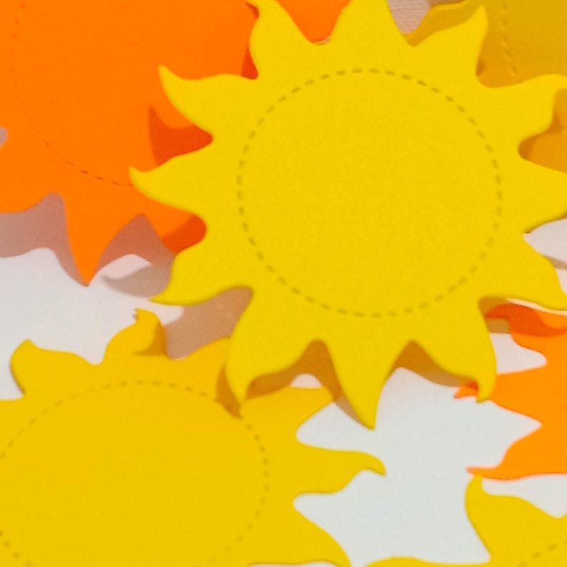 Sun Cuttable Die Cuts, Sun Die Cuts, Sun Embellishments, Die Cuts, Paper Die Cuts ...