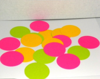 Circles, 100 Die Cut Circles, Confetti, Paper Circles, Embellishments,  Small Circles, Yellow Circles, Pink Circles, Green Circles