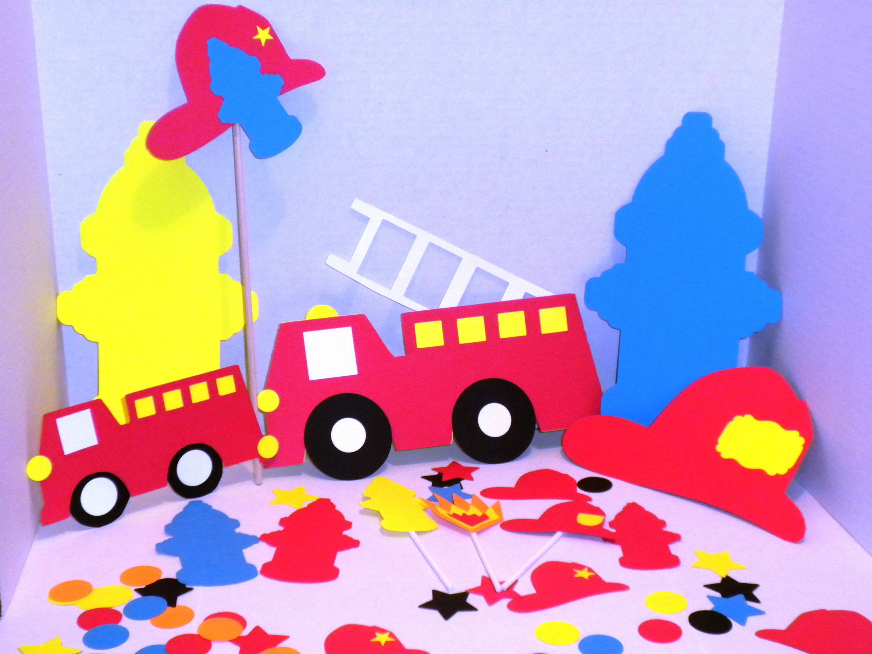 Birthday Party Decoration Package Fireman Birthday Package Etsy