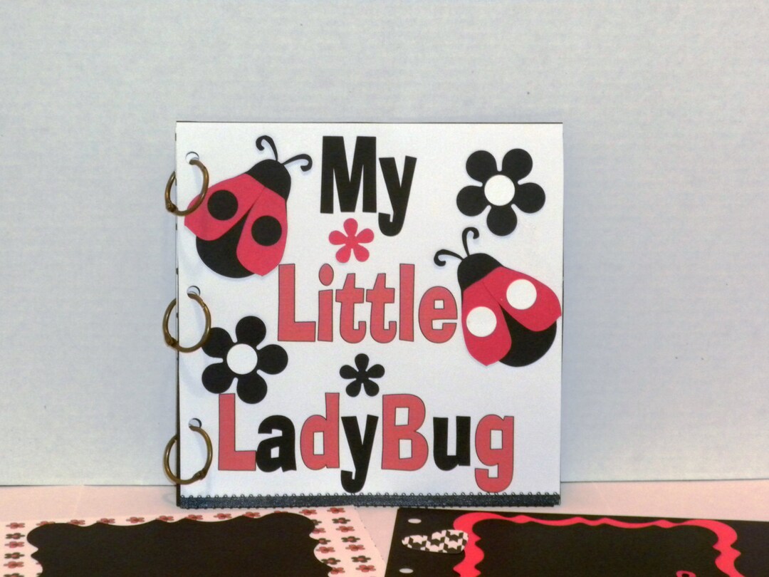 8 X 8 Ladybug Scrapbook Albumladybug Album, Handmade Scrapbook Pages