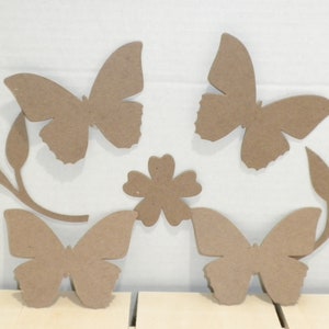 Chipboard Butterfly Die Cut, Flower Die Cut, Flowers, Butterflies, Scrapbooking, Scrapbook Kit, Die Cuts, Cardmaking,
