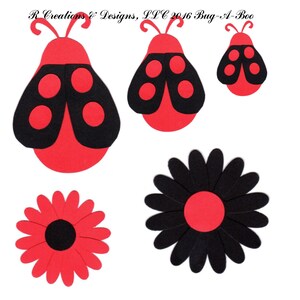 Digital Scrapbook Paper and Clipart-Digital Clipart, Ladybug Clipart, Digital Paper