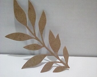 Chipboard Leaf Die Cut, Scrapbook Embellishment (3.5x5 in)