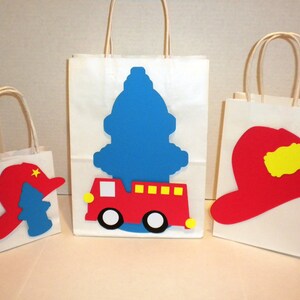 Fireman Gift Bag Pack,Large Gift Bags,Small Gift Bags, Baby Shower Gift Bags, Paper Gift Bags,Paper Bags,Birthday Gift Bags, Party Gift Bags