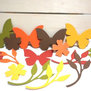 Butterfly Die Cuts, Flower Die Cut, Flowers, Butterflies, Scrapbooking, Scrapbook Kit, Cardmaking