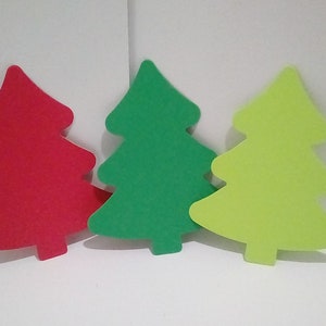 Christmas Tree Die Cuts, Die Cuts, Die Cut Embellishment, Trees, Christmas Decor, Christmas Decorations