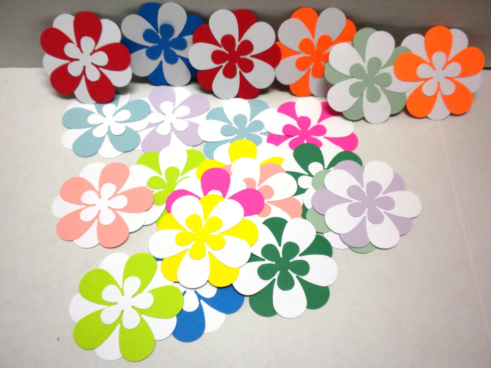 Flower Die Cut Scrapbook Flowersdie Cuts Embellishments Etsy