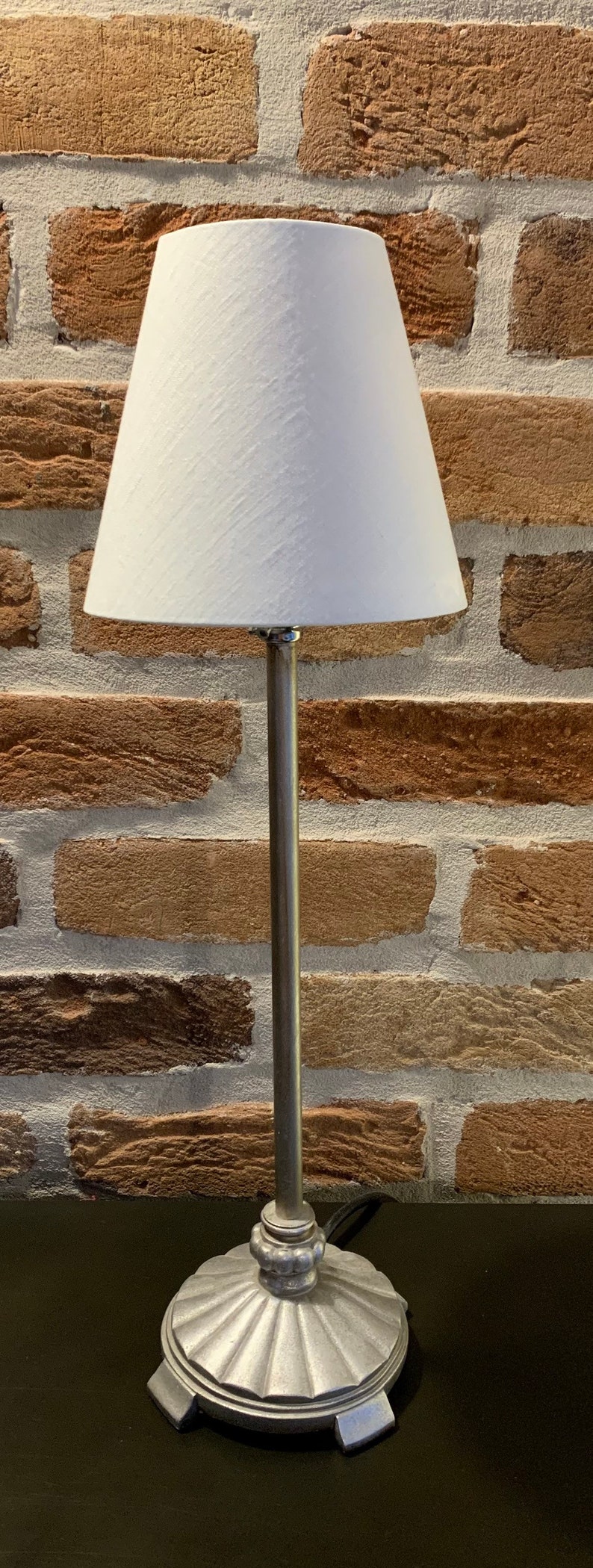 White Linen Candle Clip Lampshades Etsy UK