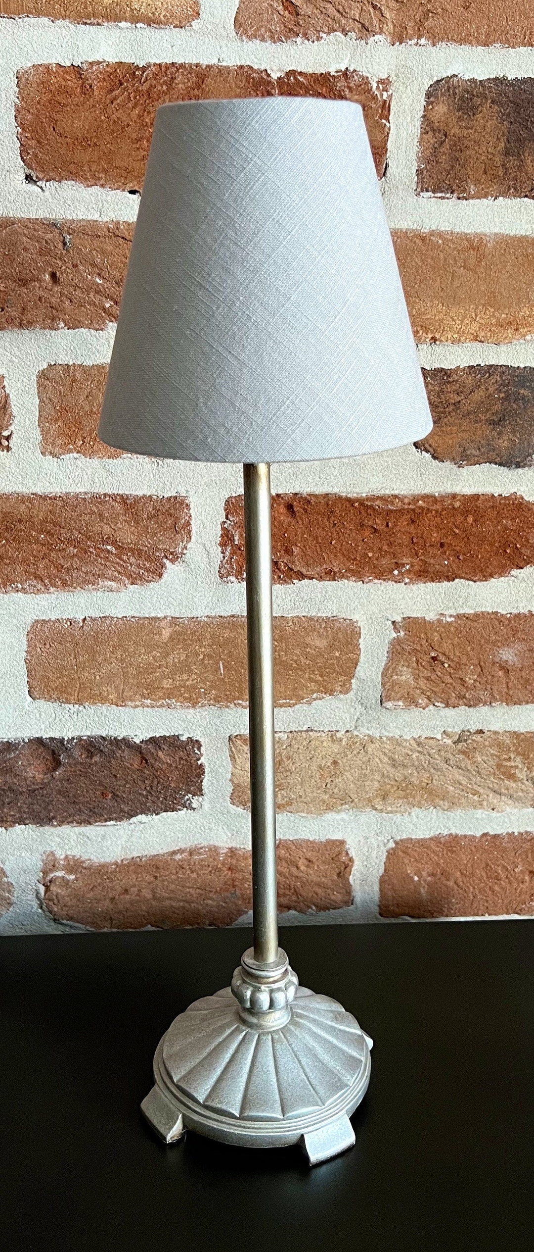 Soft Grey Linen Candle Clip Lampshades Etsy UK