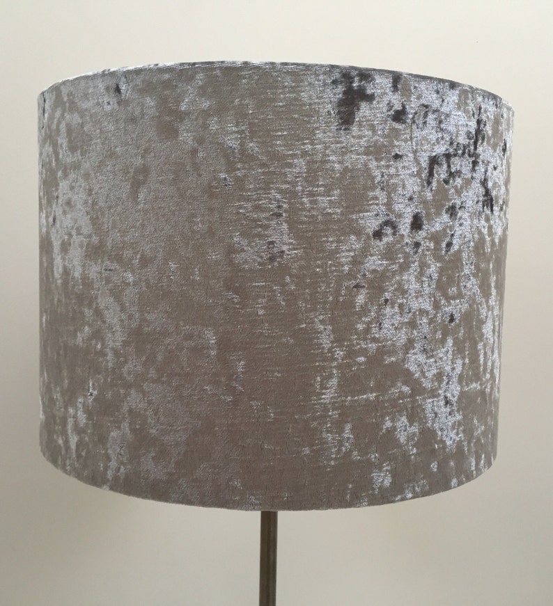 Silver Crushed Velvet Lampshade 20cm/30cm/40cm | Etsy