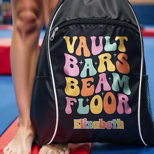 Personalized Custom Gymnastics Drawstring Backpack Bag | Perfect Gym Bag for Dancers & Athletes