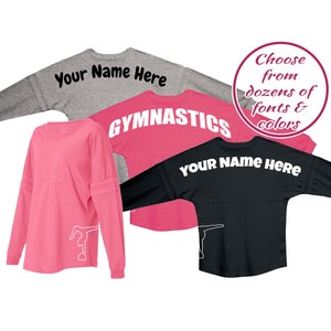 Gymnastics Long Sleeve Shirt Gymnast Pom Pom Jersey Gift for Gymnasts image 1