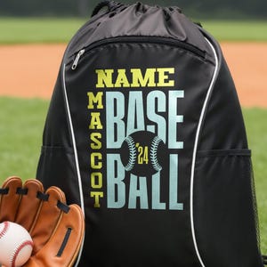 Personalizowany plecak baseballowy ze ściągaczem: spersonalizowana torba sportowa dla drużyny