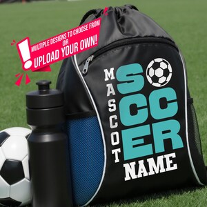 Sac de football personnalisé avec cordon de serrage - Sac de sport personnalisé avec nom pour enfants et adolescents - Cadeaux de football pour garçons et filles