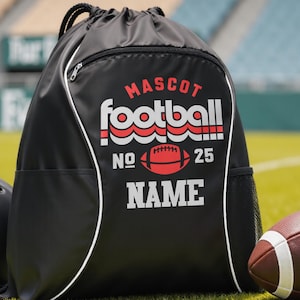 Personalized Custom Football Drawstring Bag - Unique Sports Gear for Players & Fans