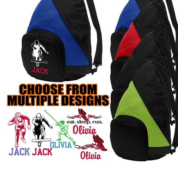 Personalized Track & Field Sling Backpack | Custom Track Bag | Track and Field Gift