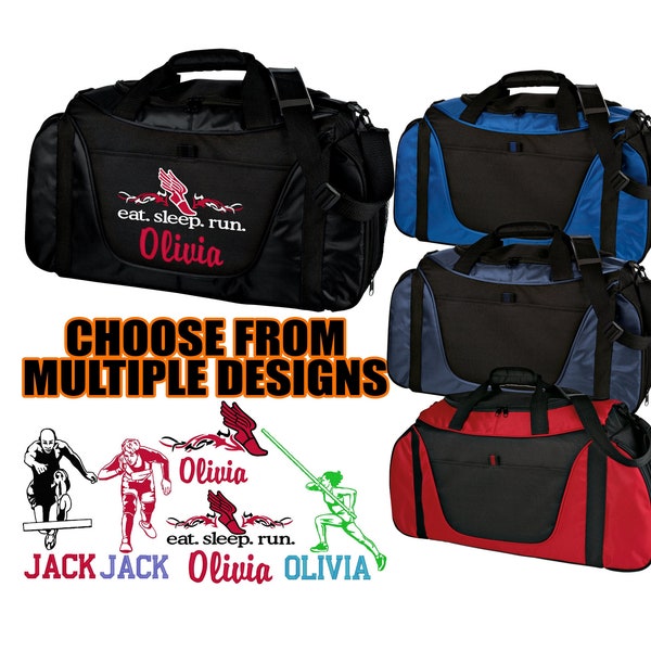 Personalized Track Gym Bag | Custom Track Duffel Bag | Track Team Bags | Runner Gift | Cross Country Bag