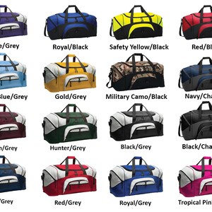 Custom Name Sports Utility Duffle Bag, Monogrammed Gym Bag, Personalized Initial Weekender Bag, Monogram Camping Tote, Carry on Luggage Bag image 6